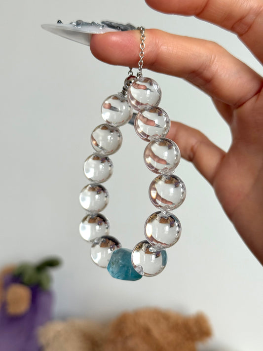 Clear Quartz and Blue Topaz Energy Bracelet