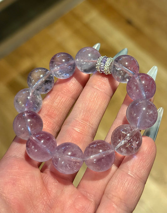 Amethyst Azeztulite Crystal Bracelet