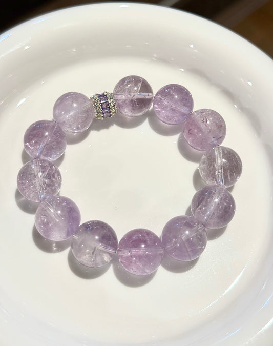 Amethyst Azeztulite Crystal Bracelet
